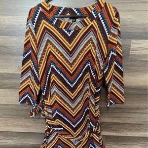 Tacera Dress Multicolor Half Sleeve Dress